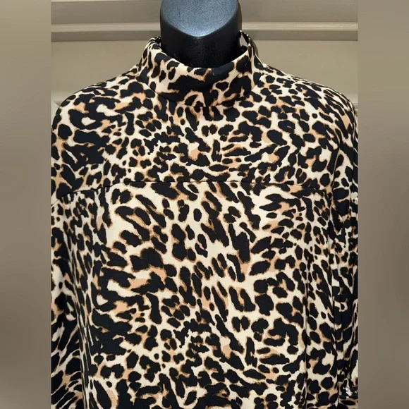 ZARA Animal Print Oversized Blouse size L - Picture 6 of 16